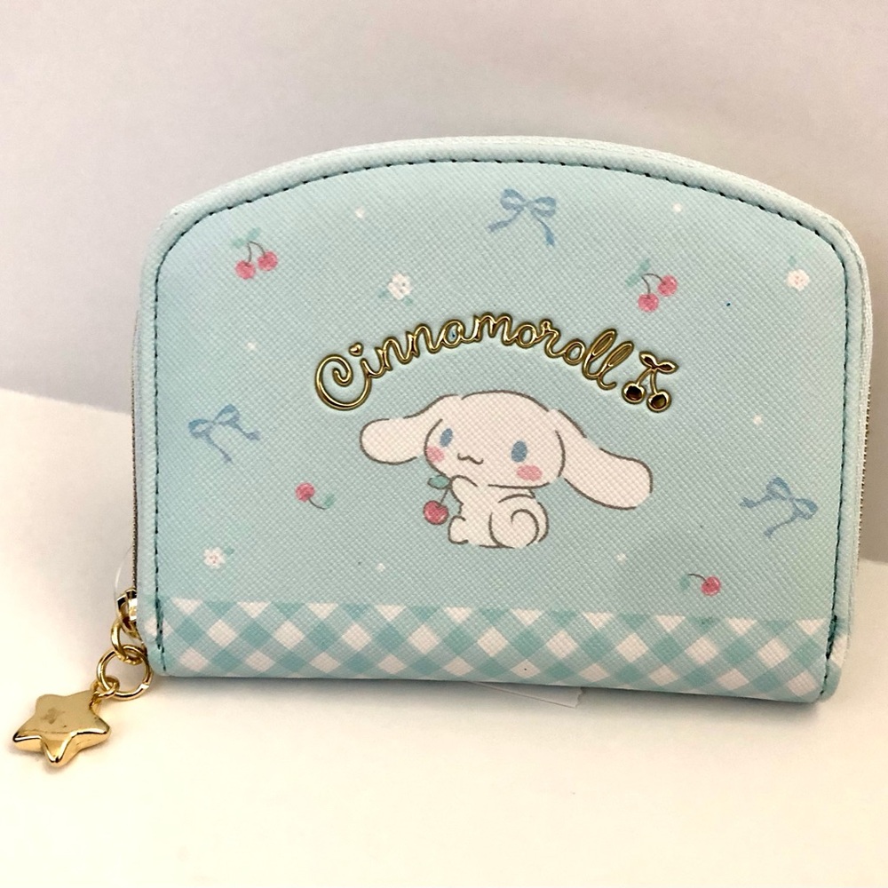 Sanrio Cinnamoroll Light Blue Wallet with Gold Star Charm